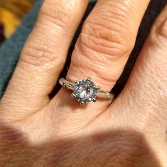 Reserved for ann09091970 Nwot 925 Sterling silver Moissanite Ring size 9 - Picture 5 of 15